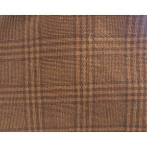 Brown Plaid Flannel Fabric 16.75” X 9.5”